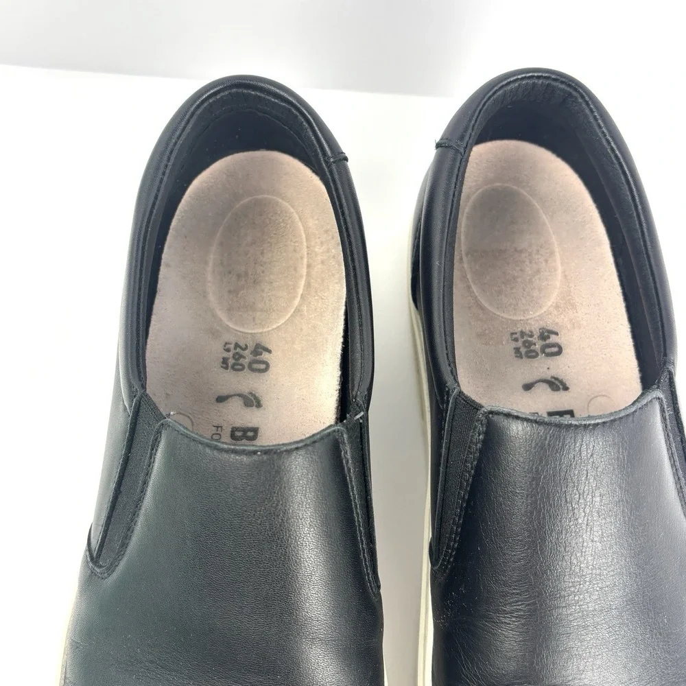 Birkenstock Oswego Slip On Sneakers Black Leather EU 40 US 9-9.5 Portugal